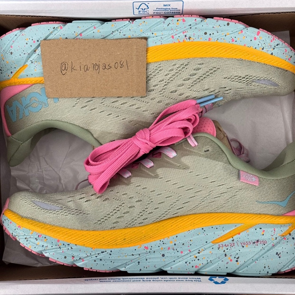 Hoka One One X Free People Clifton 8 Seaweed